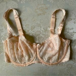 Peach Chantelle lace bra